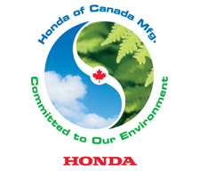 Honda of Canada Mfg. Committed to our environment logo